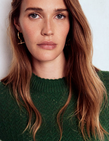Pull Diane en pointelle-Vert chasseur-2
