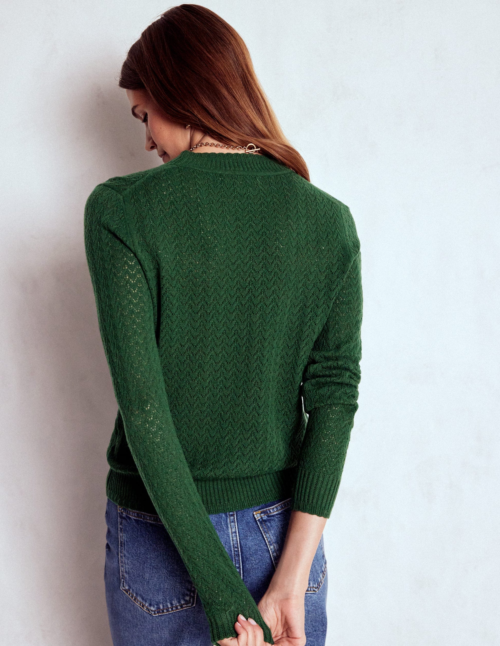 Pull Diane en pointelle-Vert chasseur-3