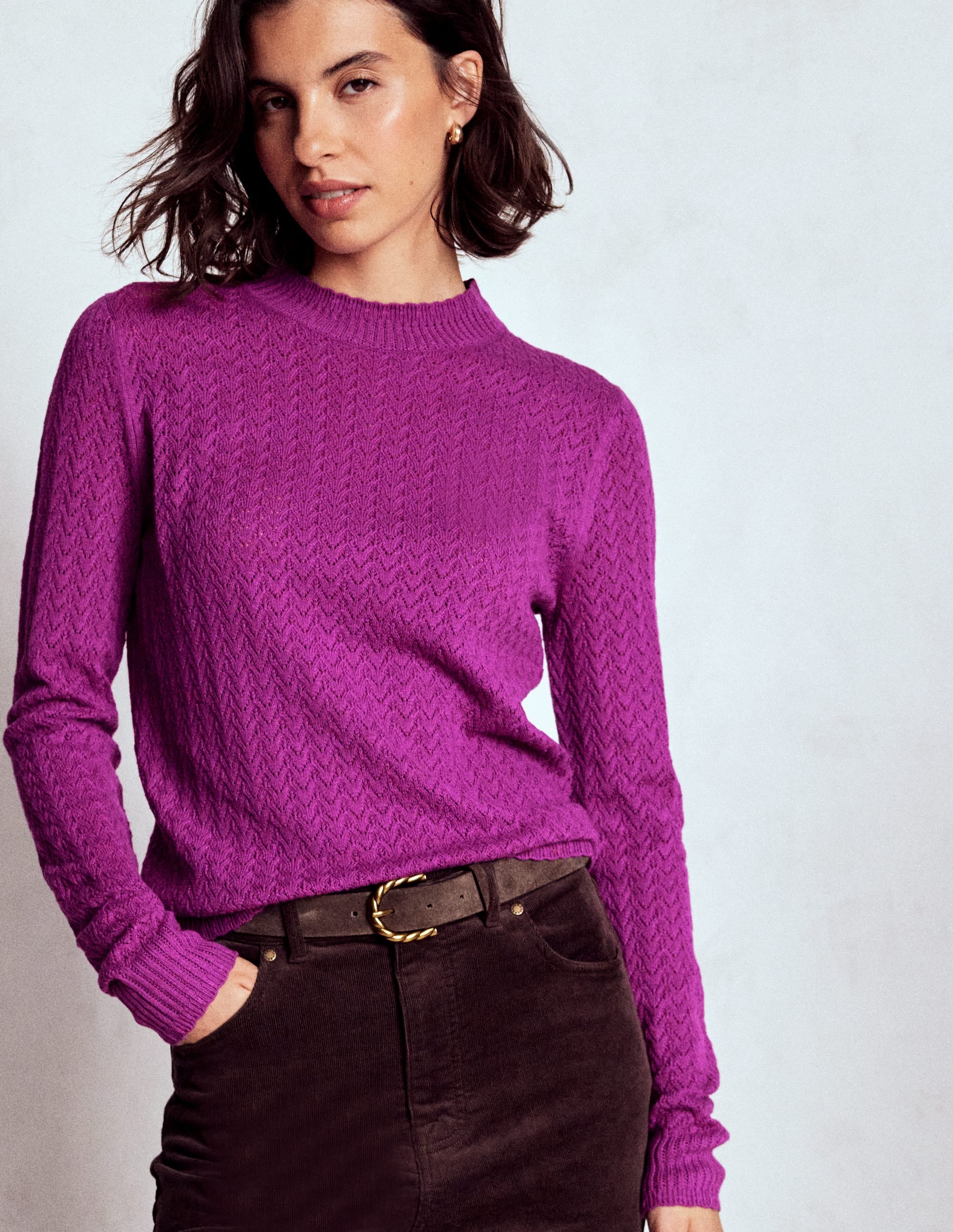 Diane Pointelle-Pullover-Königliches Lila - Image 4
