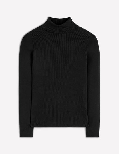 Emilia Rollkragenpullover aus Baumwolle-Schwarz-5