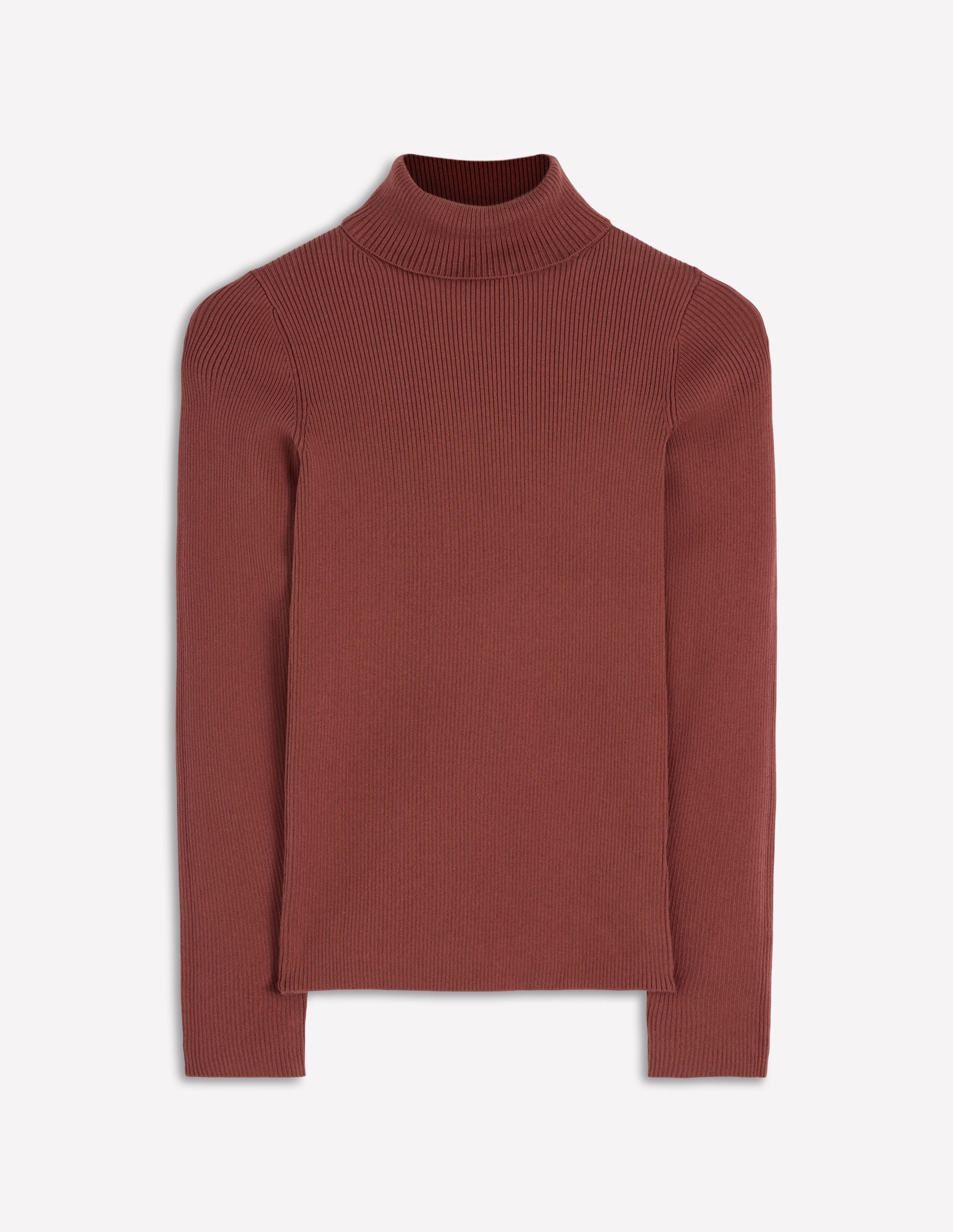 Emilia Rollkragenpullover aus Baumwolle-Heiße Schokolade - Image 5