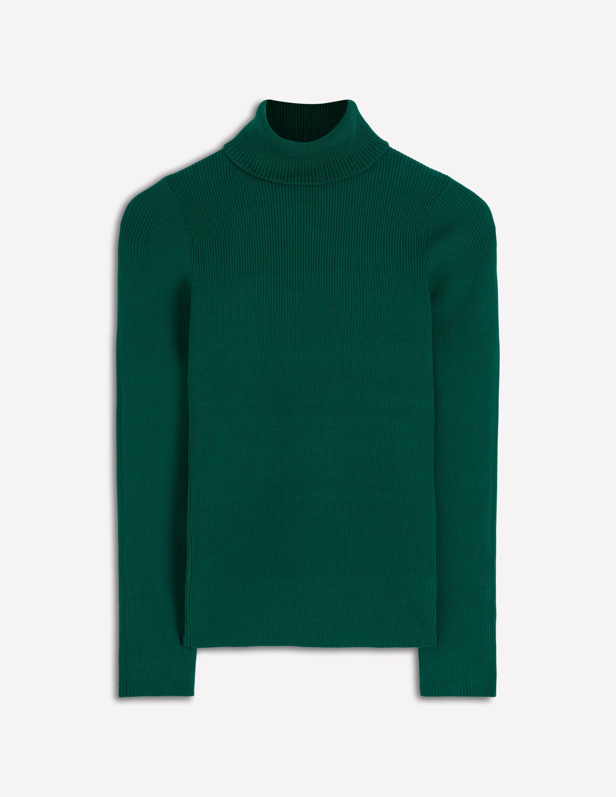 Pull col roulé Emilia en coton-Émeraude nocturne - Image 5
