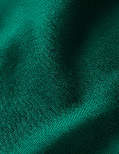 Emilia Rollkragenpullover aus Baumwolle-Dunkles Smaragdgrün-6