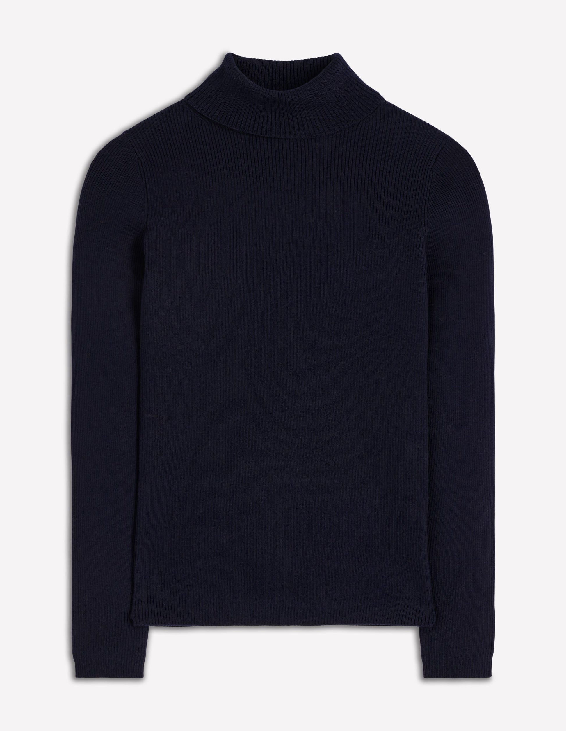 Emilia Rollkragenpullover aus Baumwolle-Marineblau-6