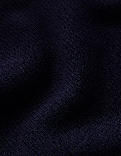 Emilia Rollkragenpullover aus Baumwolle-Marineblau-7