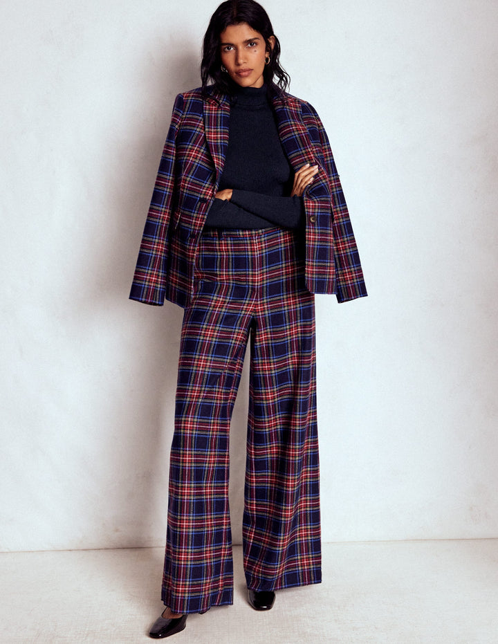 Emilia Rollkragenpullover aus Baumwolle-Marineblau