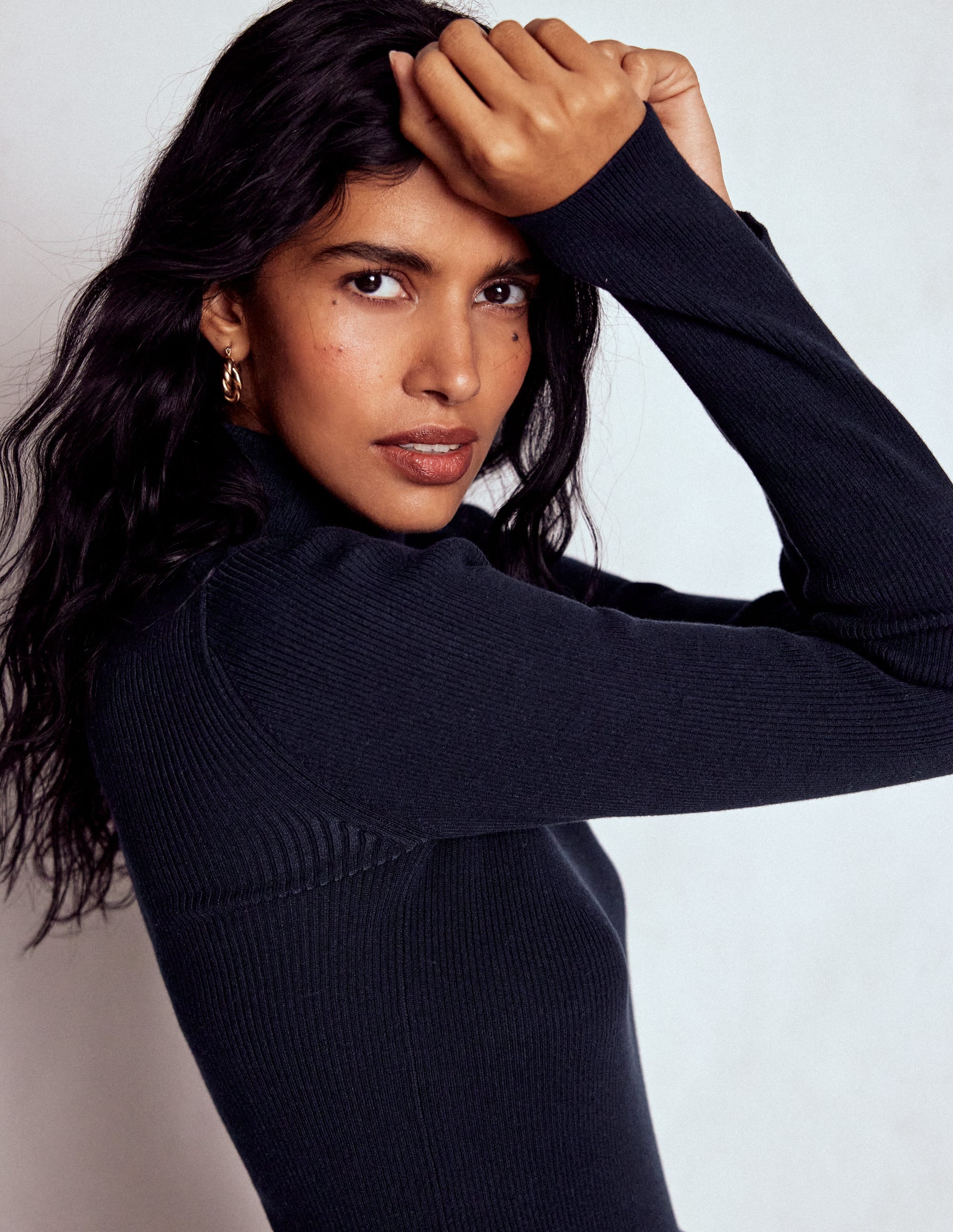 Emilia Rollkragenpullover aus Baumwolle-Marineblau - Image 5