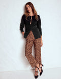 Joanna Taillierte Strickjacke-Schwarz