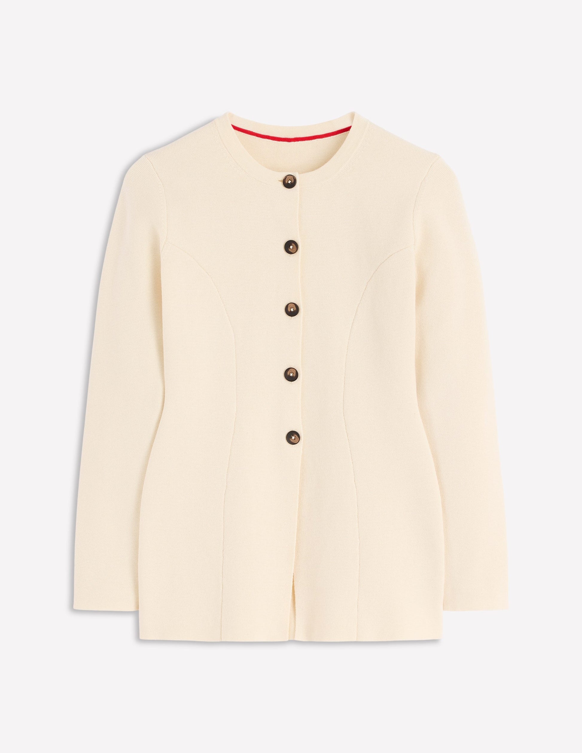 Veste ajustée Joanna en maille-Ivoire chaud-6
