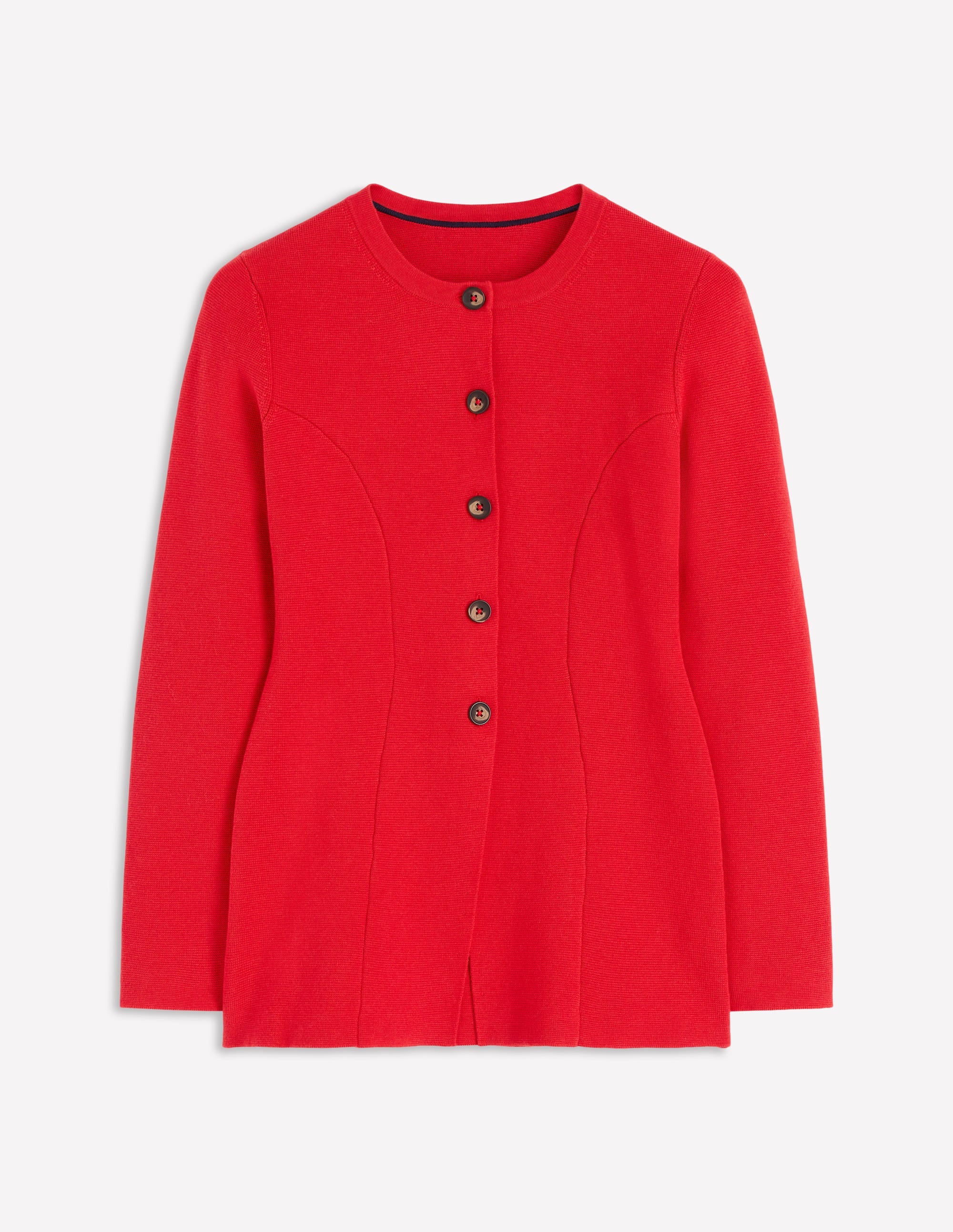 Joanna Taillierte Strickjacke-Mohnblumenrot - Image 7