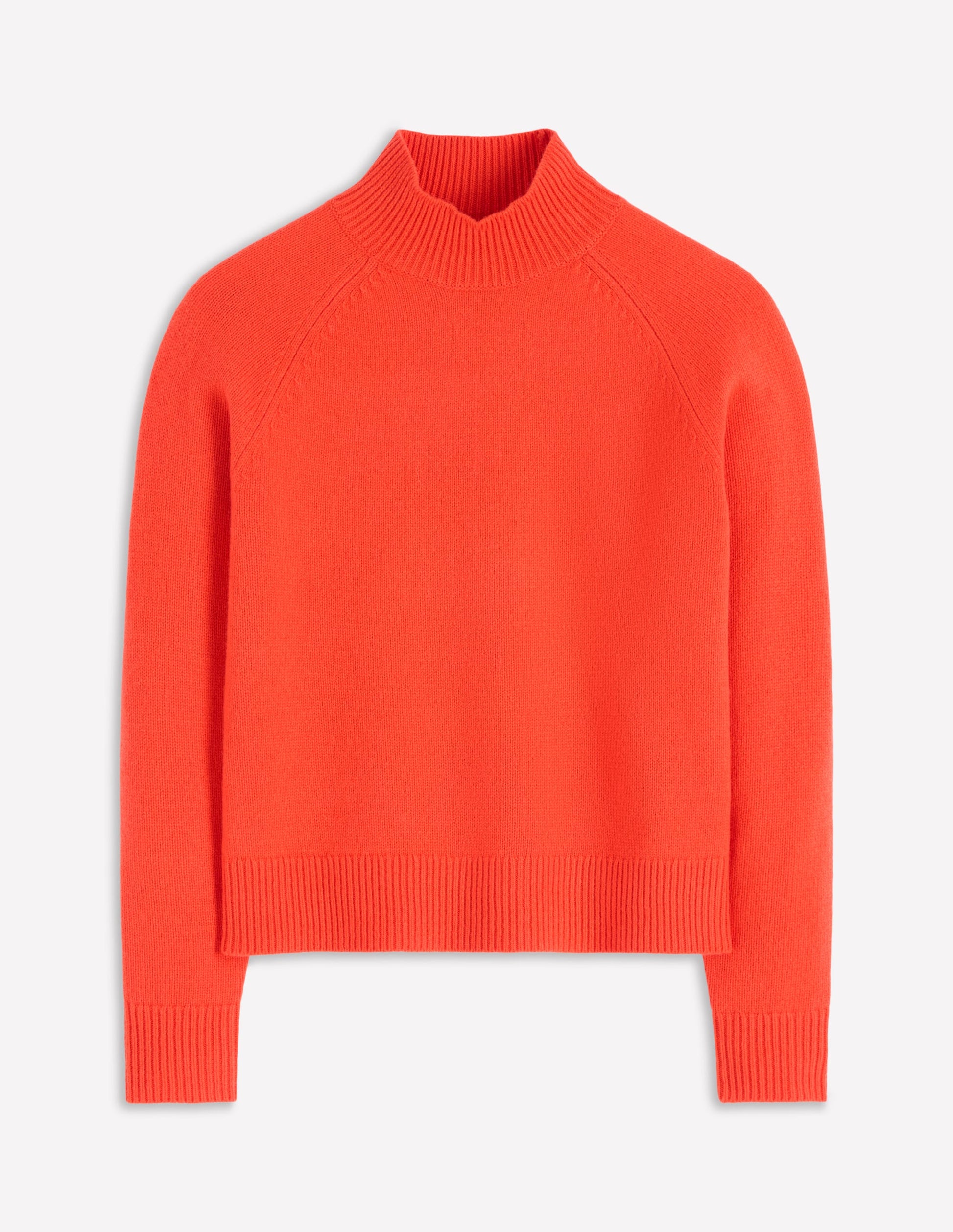 Pull à col montant Marion en laine mérinos-Orange glaïeul-7