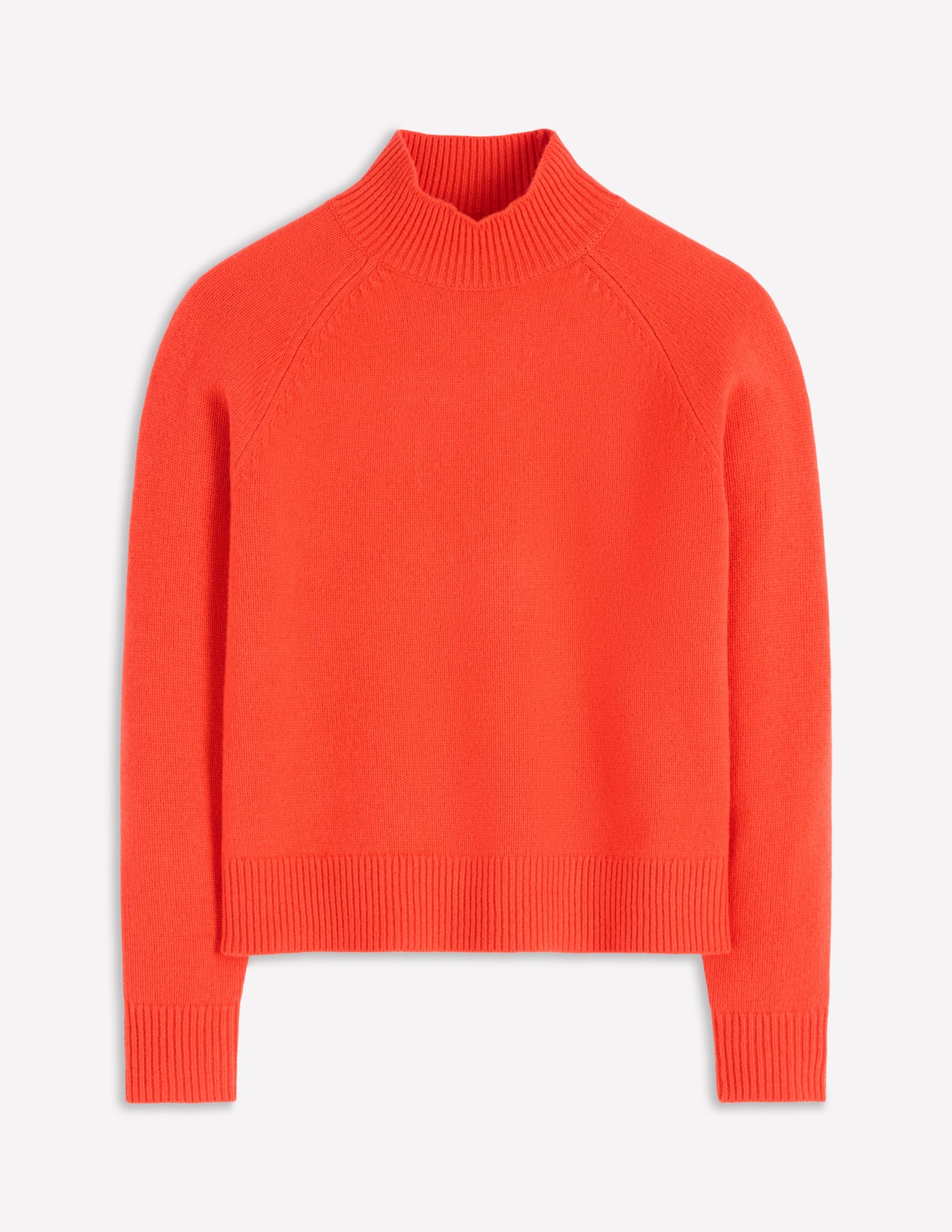 Marion Hochgeschlossener Merino-Pullover-Gladiolen Orange - Image 8