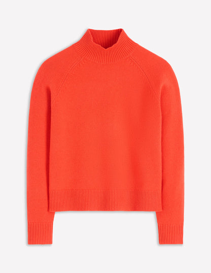 Pull à col montant Marion en laine mérinos-Orange glaïeul-7