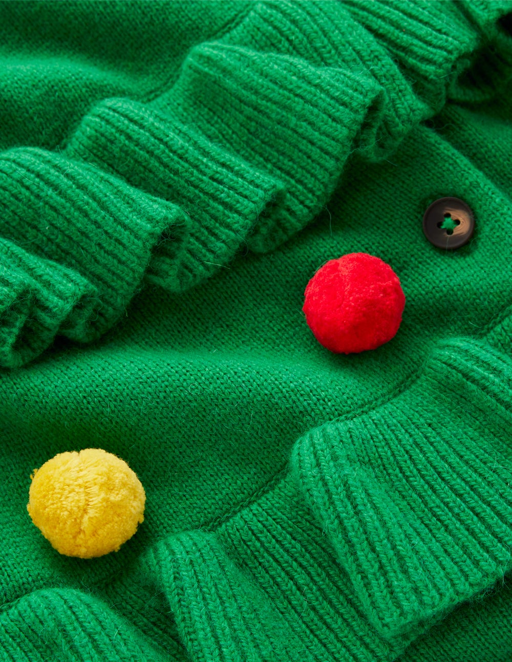 Strickjacke mit festlicher Stickerei-Baumgrün-8