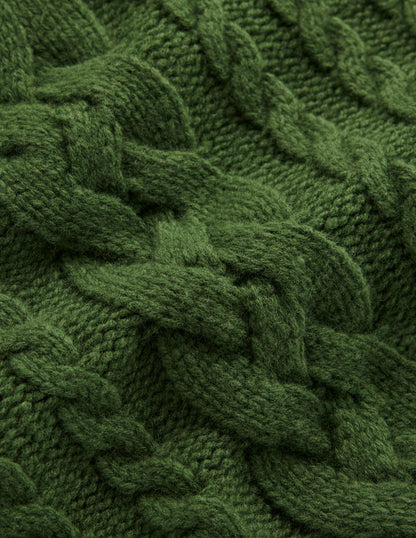 Amara Merino Cable Tank-Green Fir-8