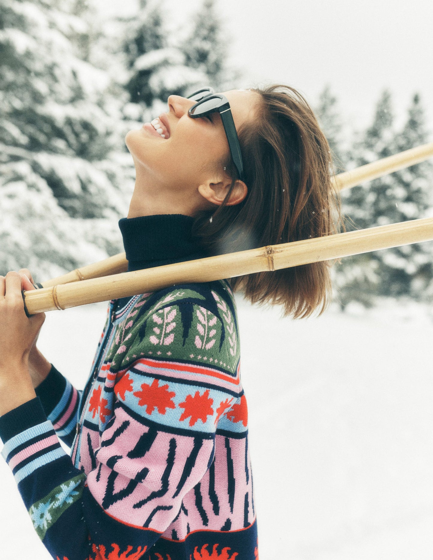 Long Jacquard Cardigan-Navy Tigers
