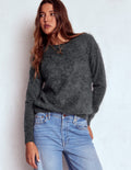 Kat Brushed Cashmere Jumper-Slate Grey