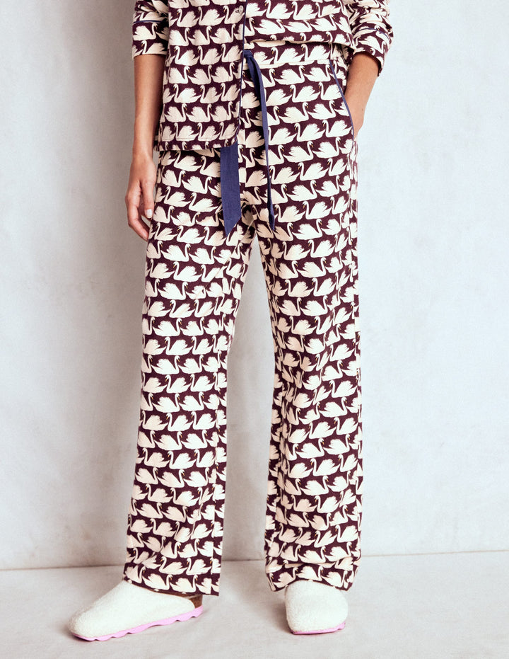 Schlafanzughose aus gebürsteter Baumwolle-Weinprobe, Geo Schwan