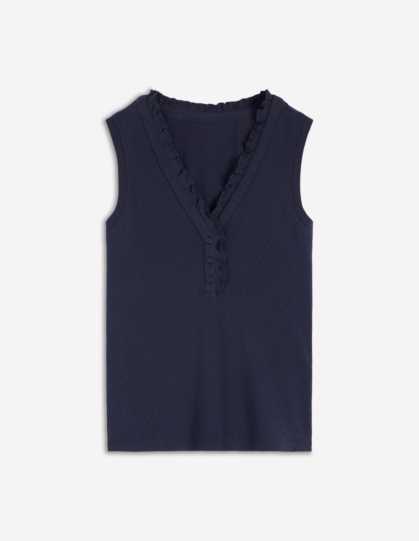 Jersey Henley-Schlafanzugoberteil-Blau
