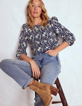Girlfriend-Jeans-Ausgeblichene Optik