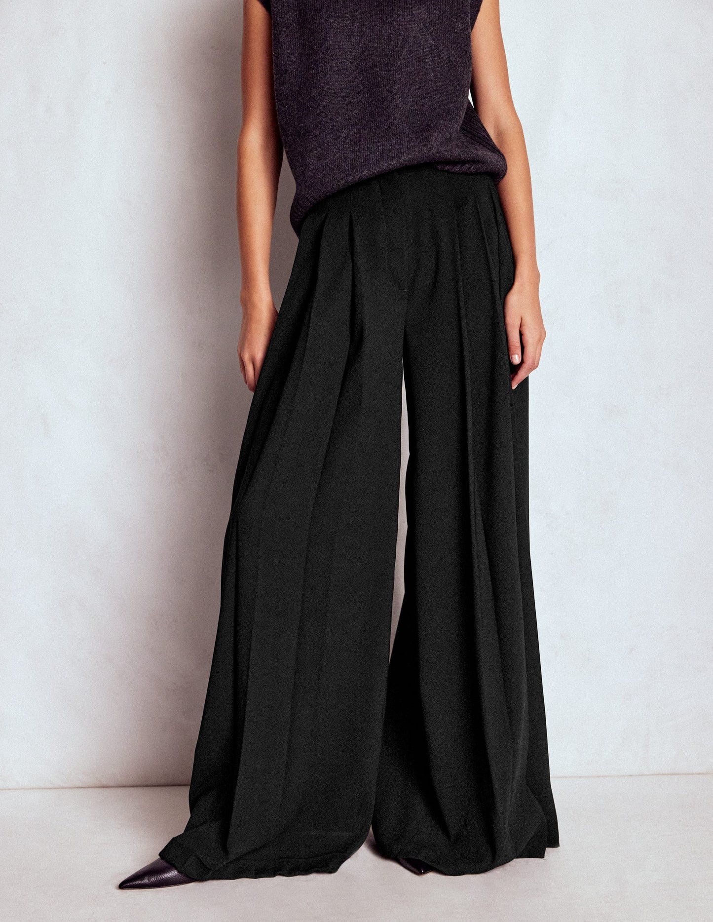 Pantalon large Regent-Noir