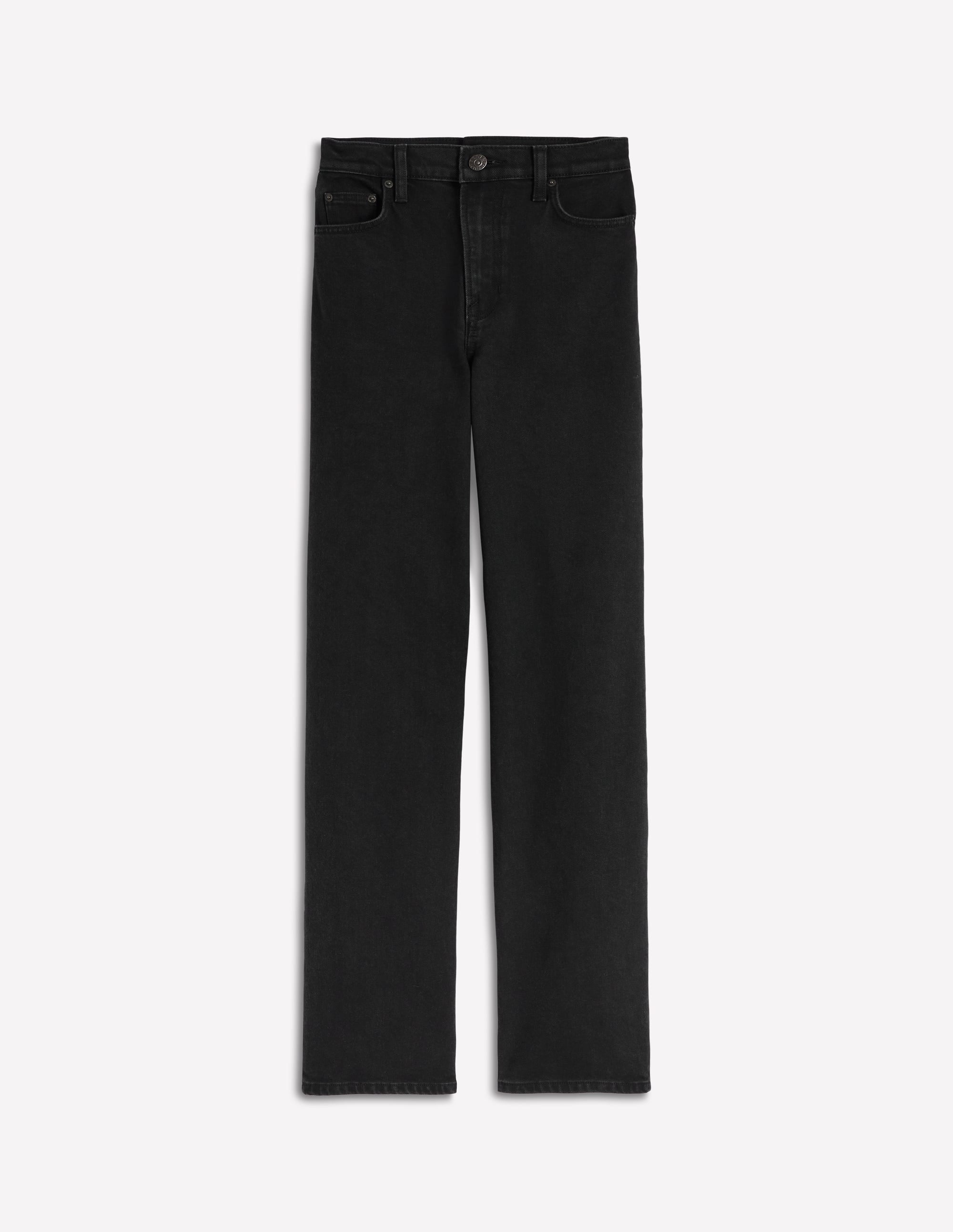 Jean droit taille haute-Noir - Image 6