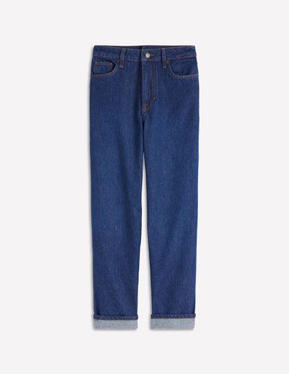 Lockere Jeans mit mittlerer Leibhöhe-Indigo-6