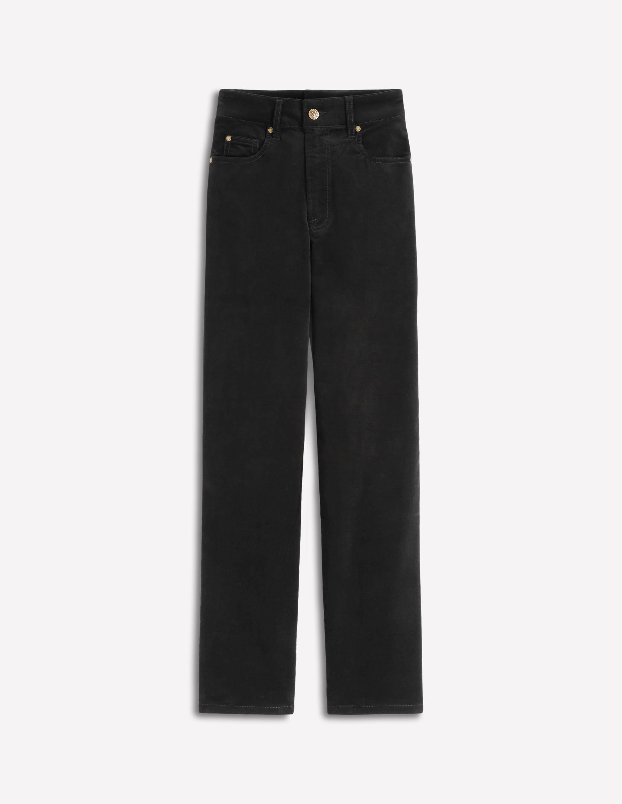 Jean droit en micro-velours-Noir - Image 6