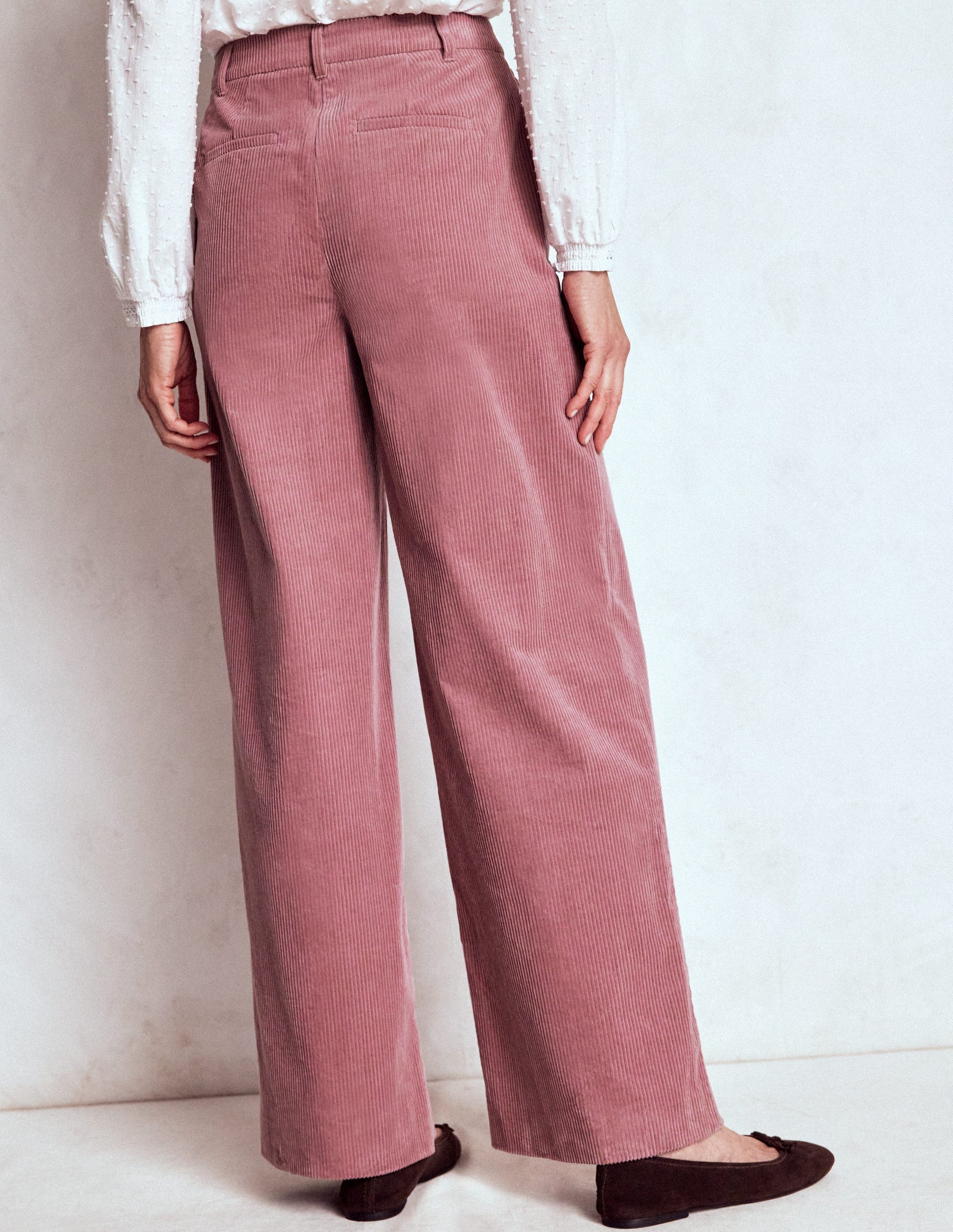 Pantalon Belgravia en velours côtelé-Bruyère rose-3