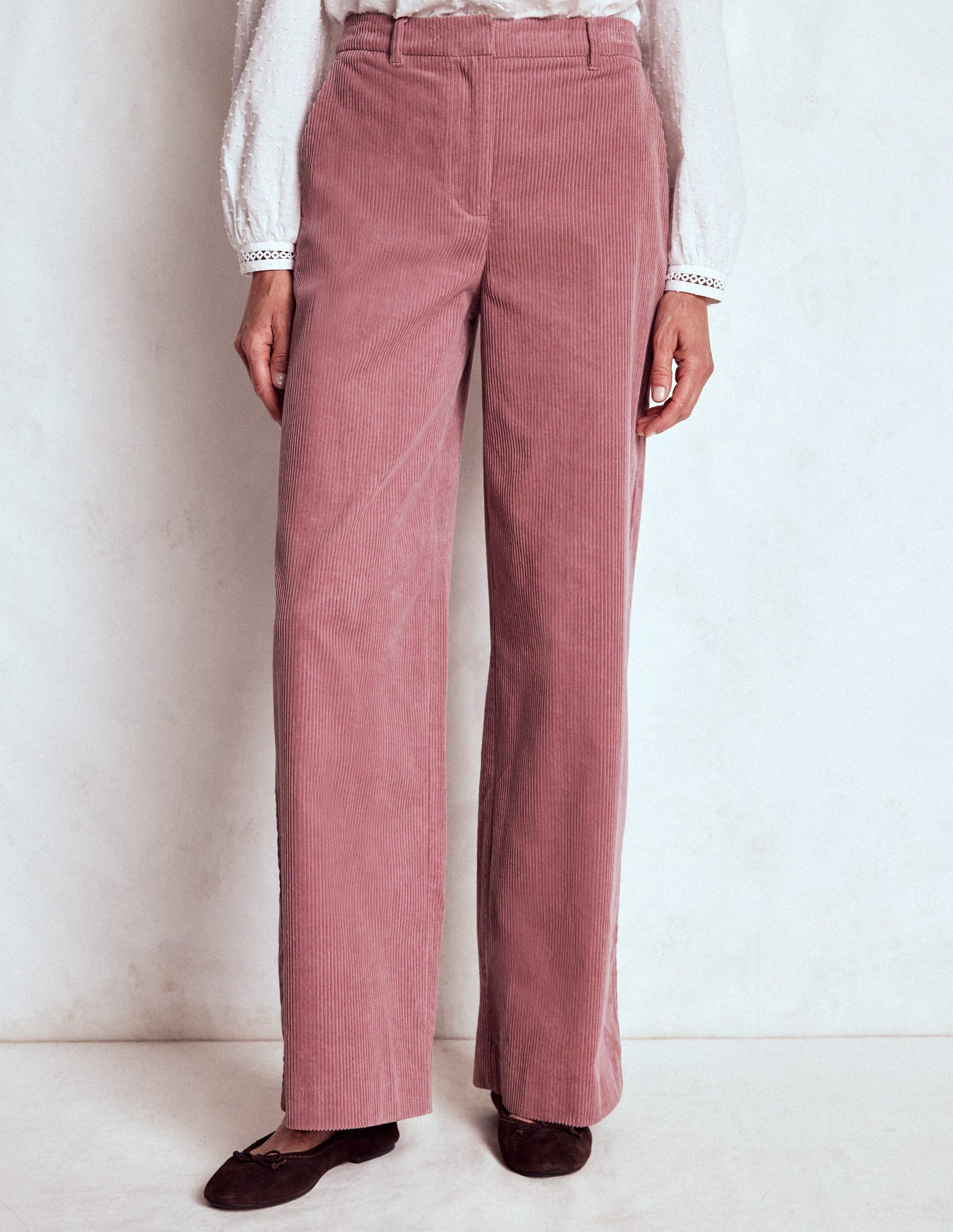Pantalon Belgravia en velours côtelé-Bruyère rose-4