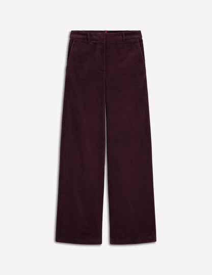 Belgravia Cordhose-Tiefes Aubergine-7