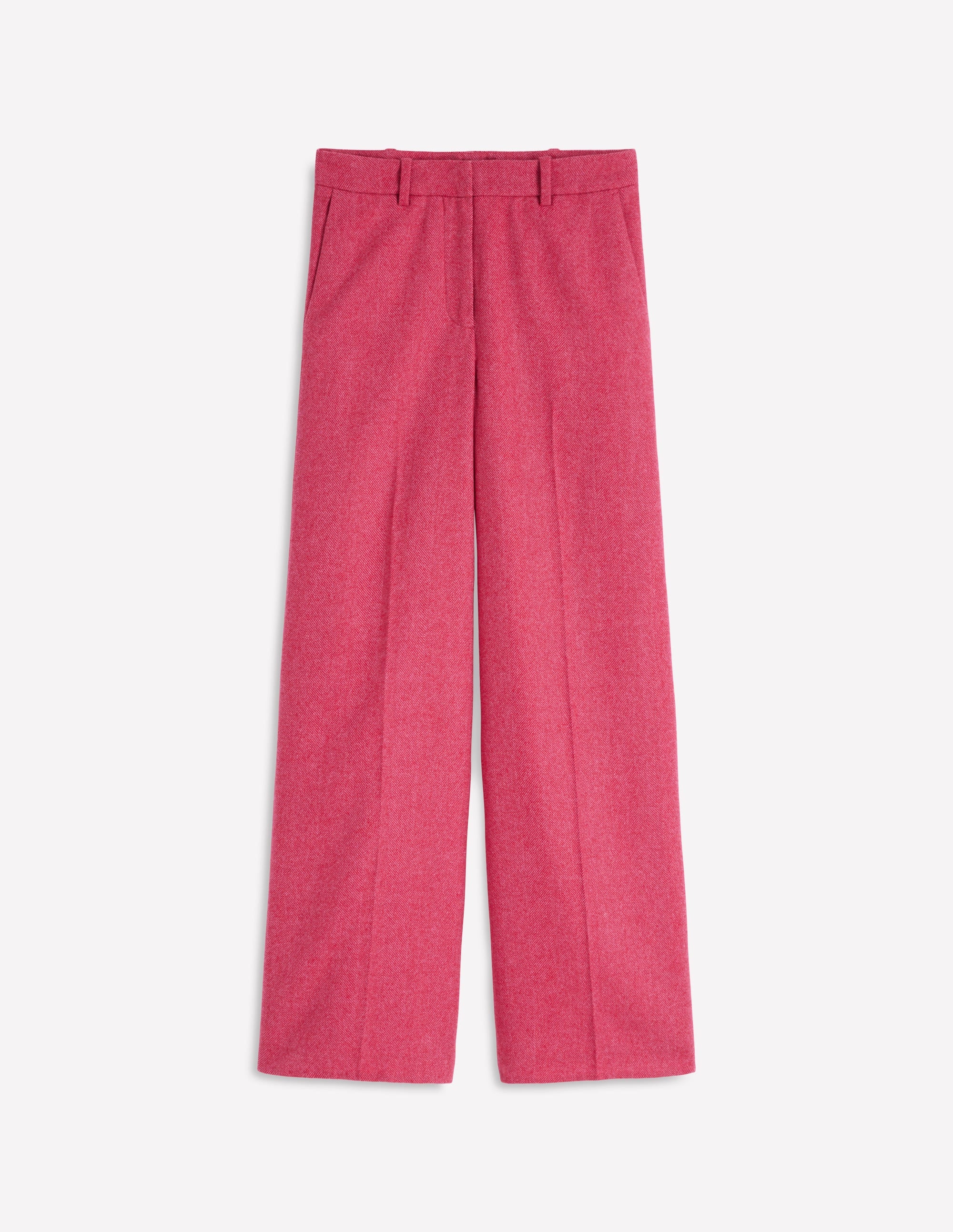 Belgravia Wool Blend Trousers-Red and Pink Wide Herringbone - Image 6
