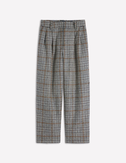 Bloomsbury Wollhose-Blau und Grau Glencheck-8