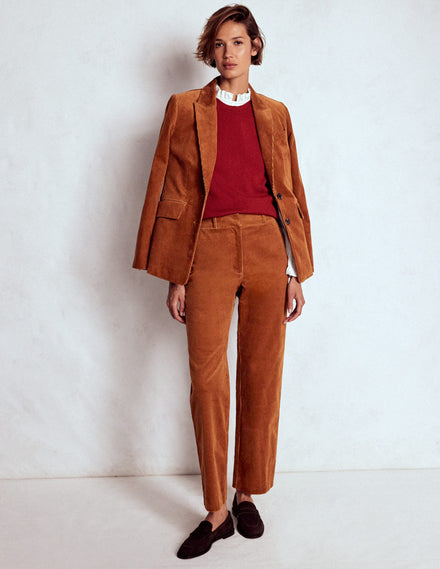 Pantalon Canonbury en velours côtelé-Gingembre