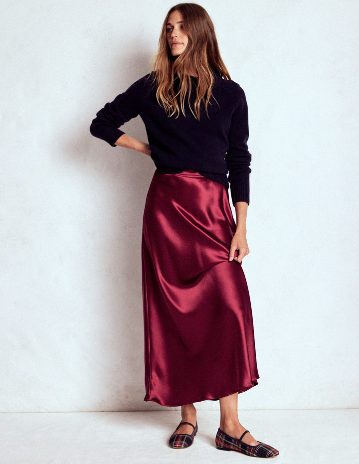 Bias Cut Slip Skirt-Port