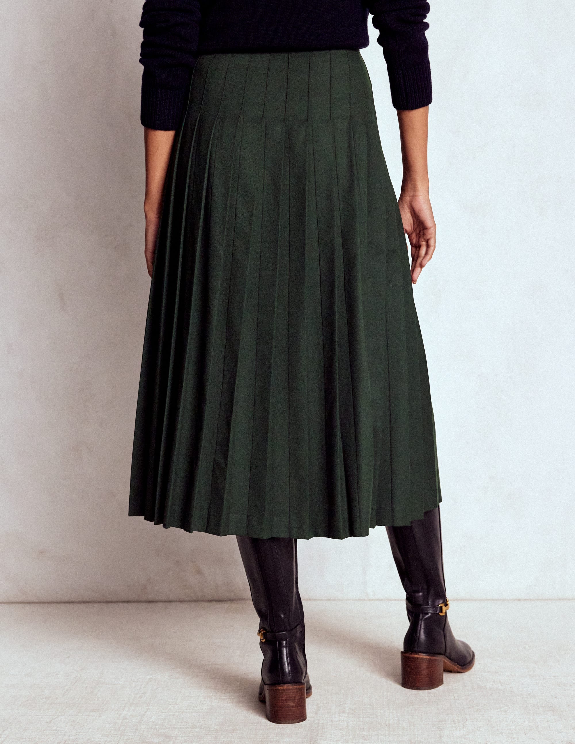 Josephine Midi-Schottenrock-Jagdgrün - Image 3