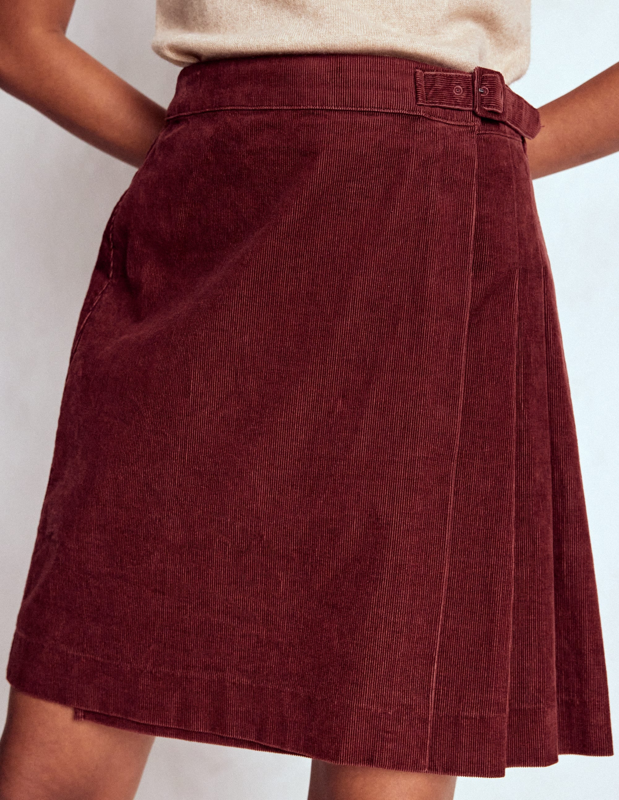 Helen Schottenrock aus Cord-Kastanie - Image 4
