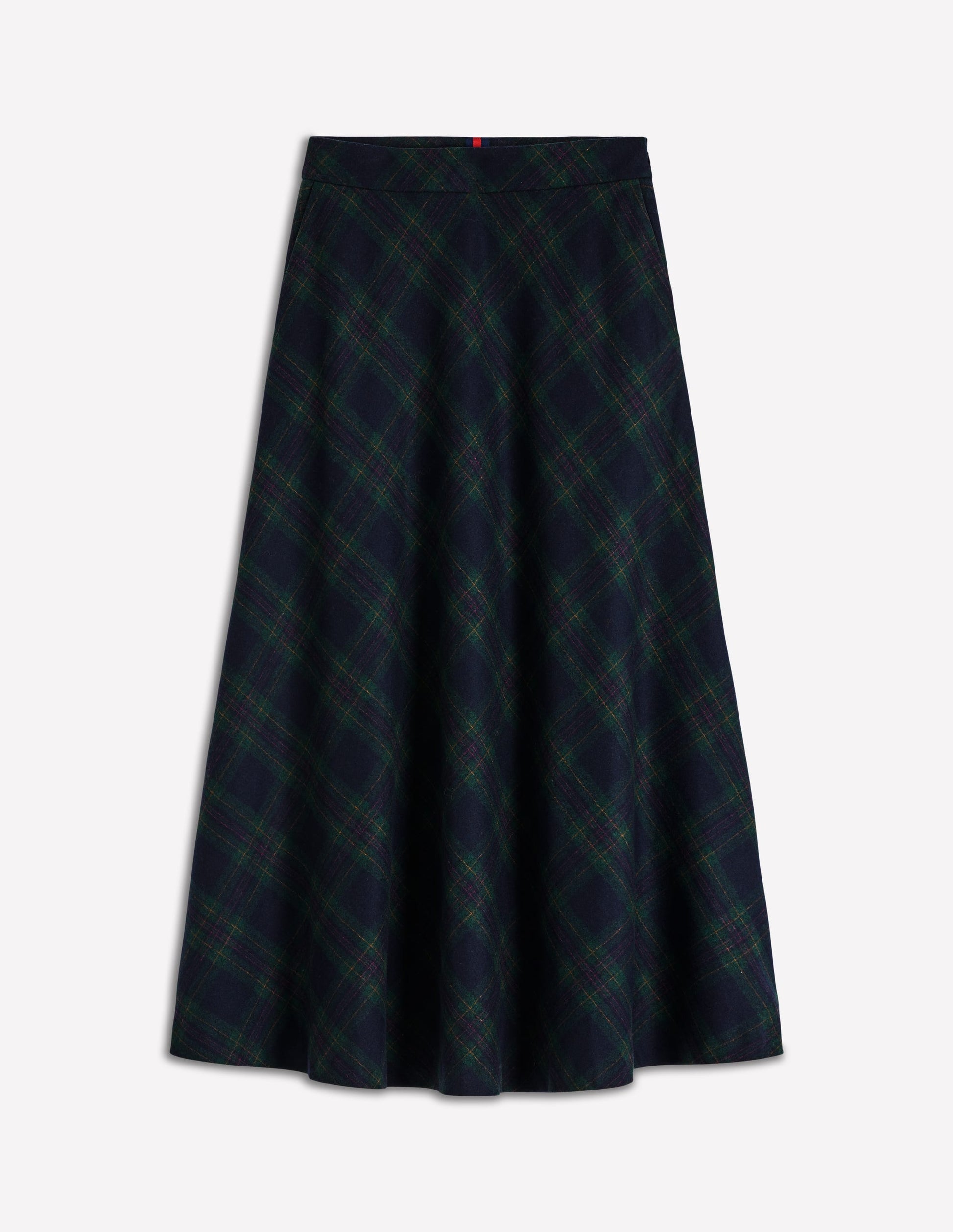 Jupe midi Hayley en laine-Blackwatch-6