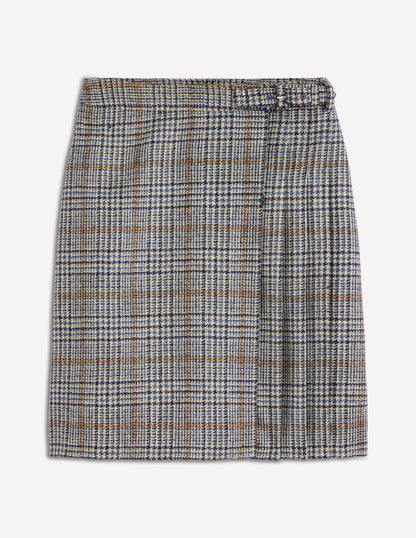 Helen Schottenrock aus Wolle-Blau, Grau Glencheck-7