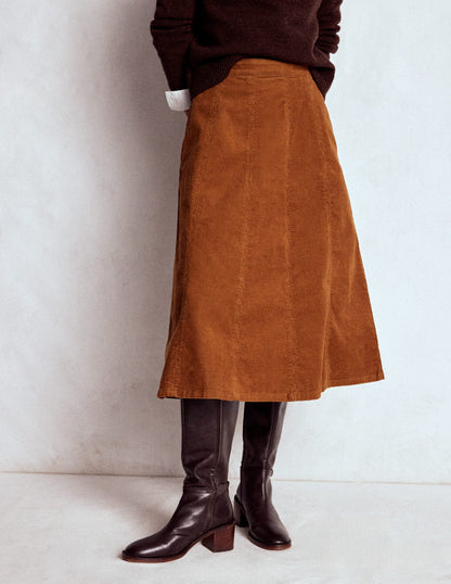 Joy Cord Midi Skirt-Ginger-4