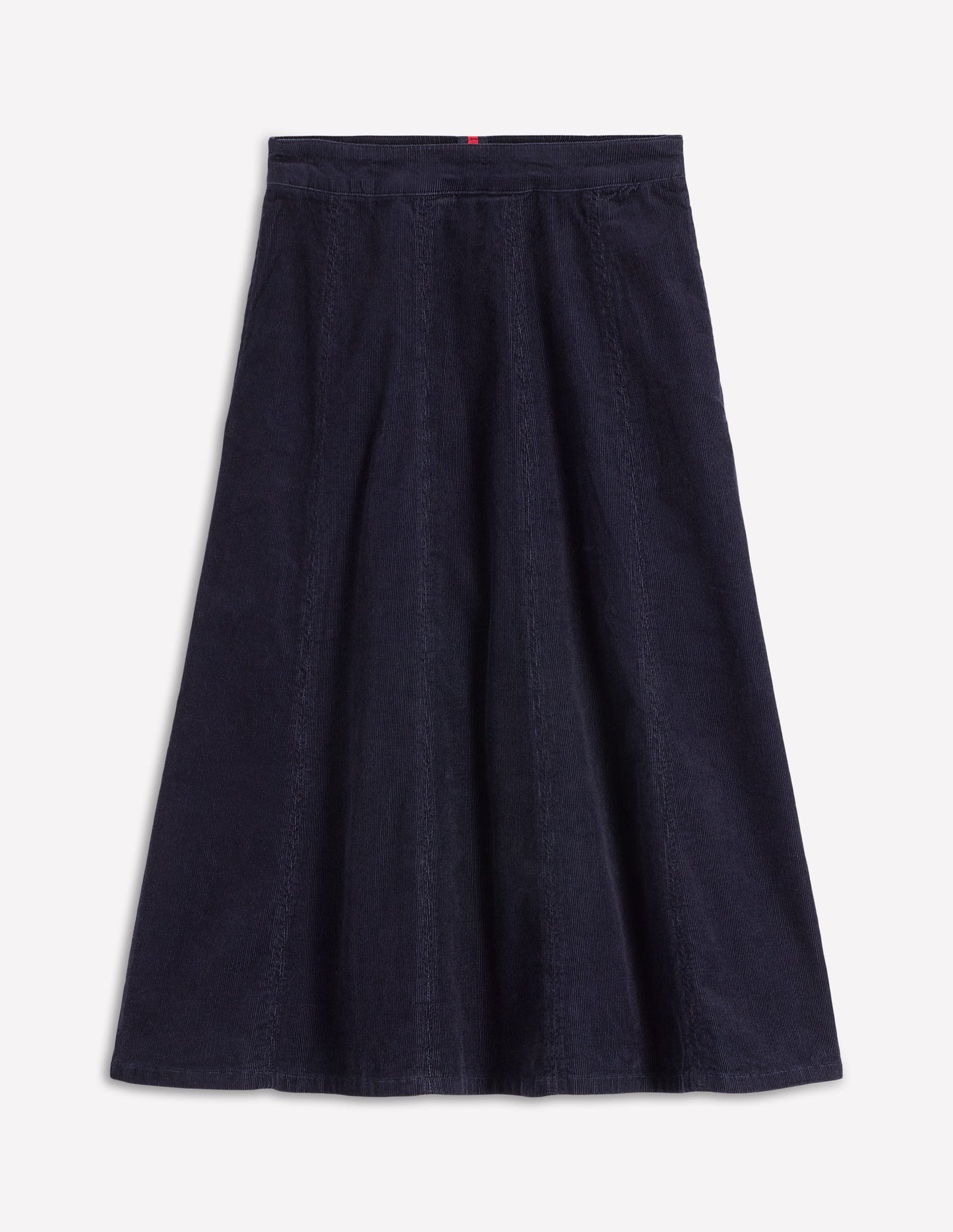 Jupe midi Joy en velours côtelé-Bleu marine