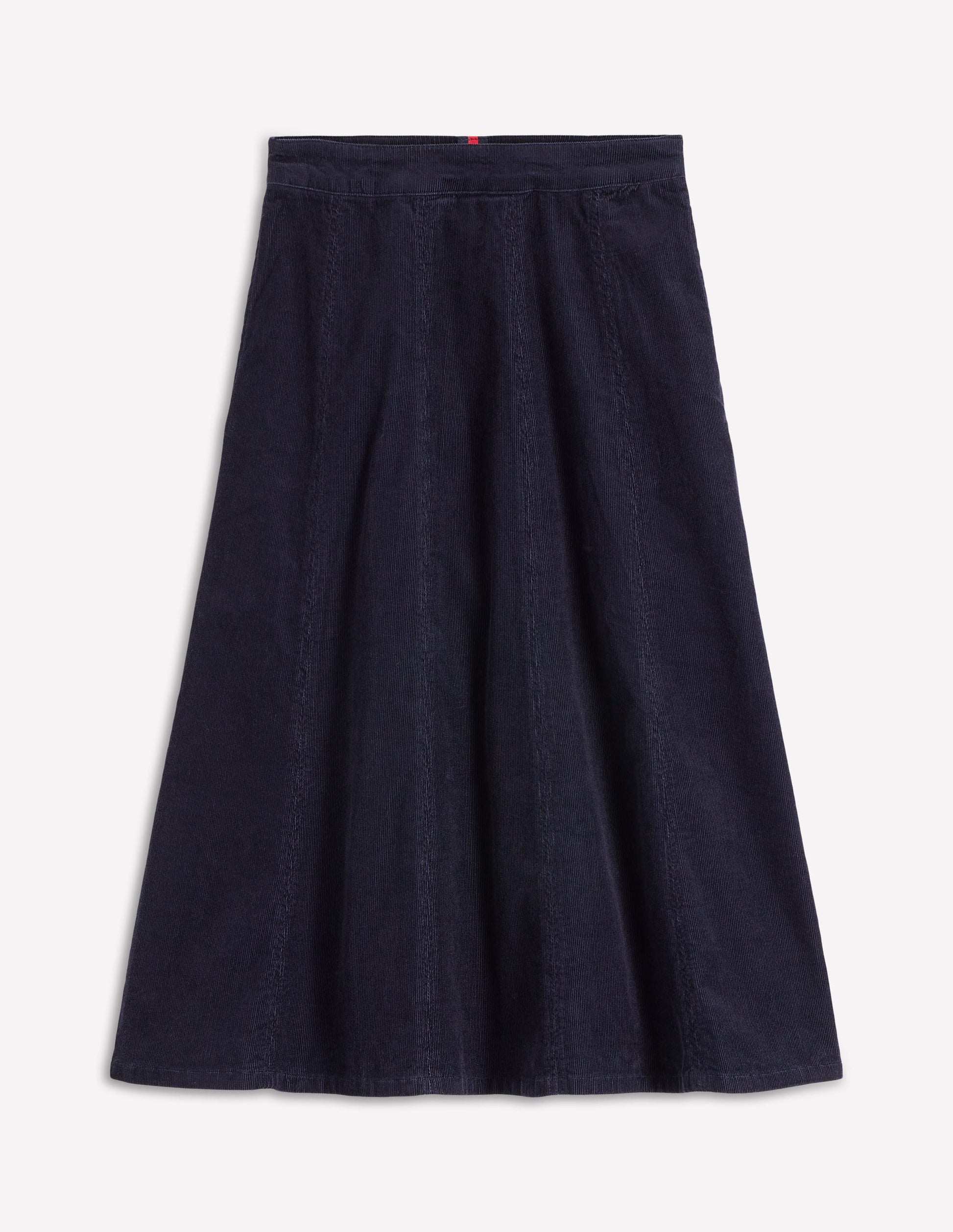 Jupe midi Joy en velours côtelé-Bleu marine-5