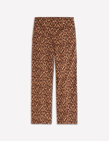 Elegante 7/8-Hose-Bunt, Abstraktes Leopardenmuster-5