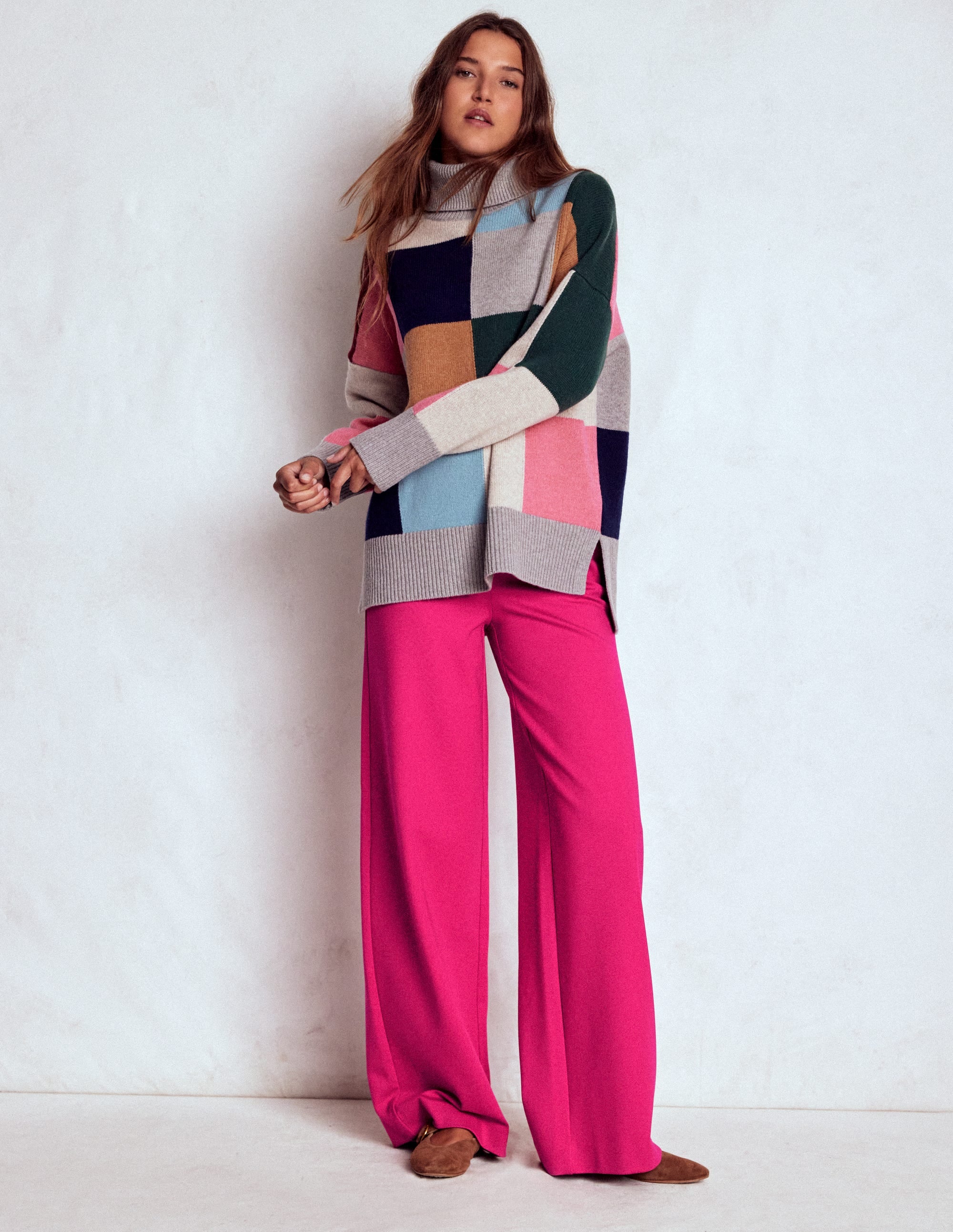 Belgravia Ponte Trousers-Vibrant Pink - Image 5