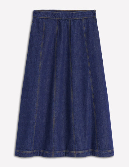 Joy Jeansrock mit Bahnendesign-Indigo-5
