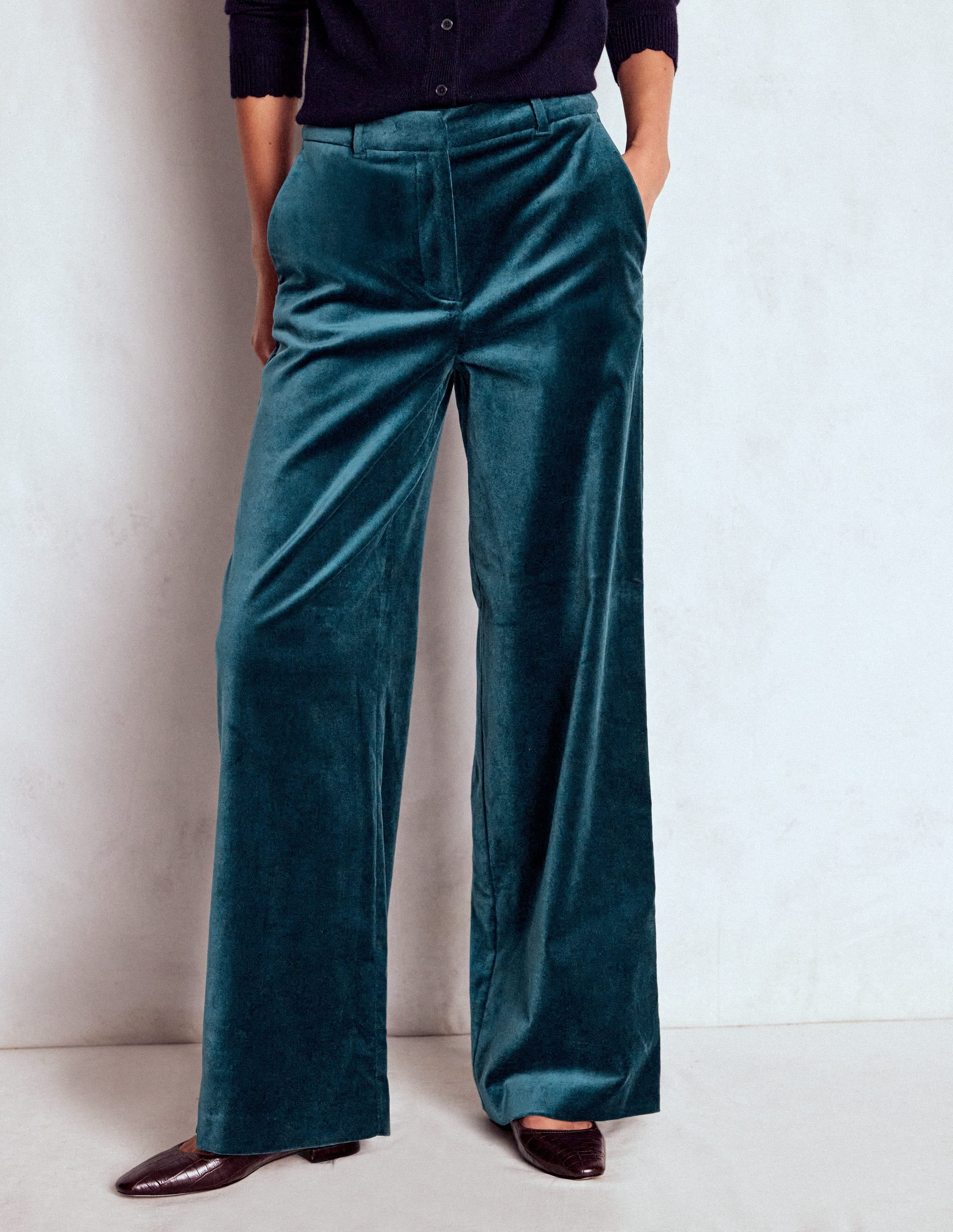 Belgravia Samthose-Mitternachtsblaugrün - Image 5
