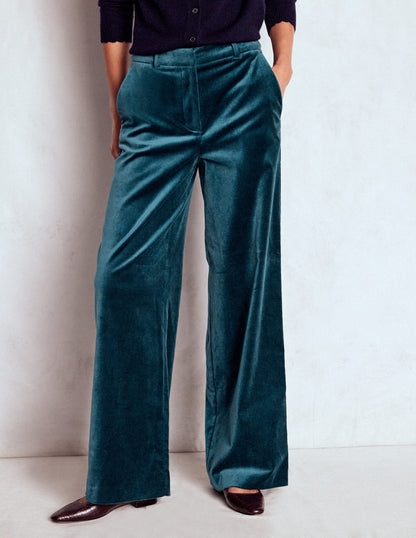 Belgravia Samthose-Mitternachtsblaugrün-5