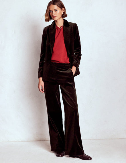 Pantalon Belgravia en velours-Expresso