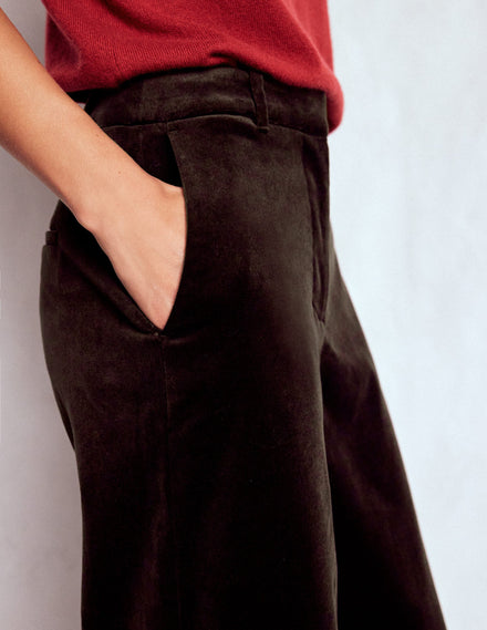 Pantalon Belgravia en velours-Expresso