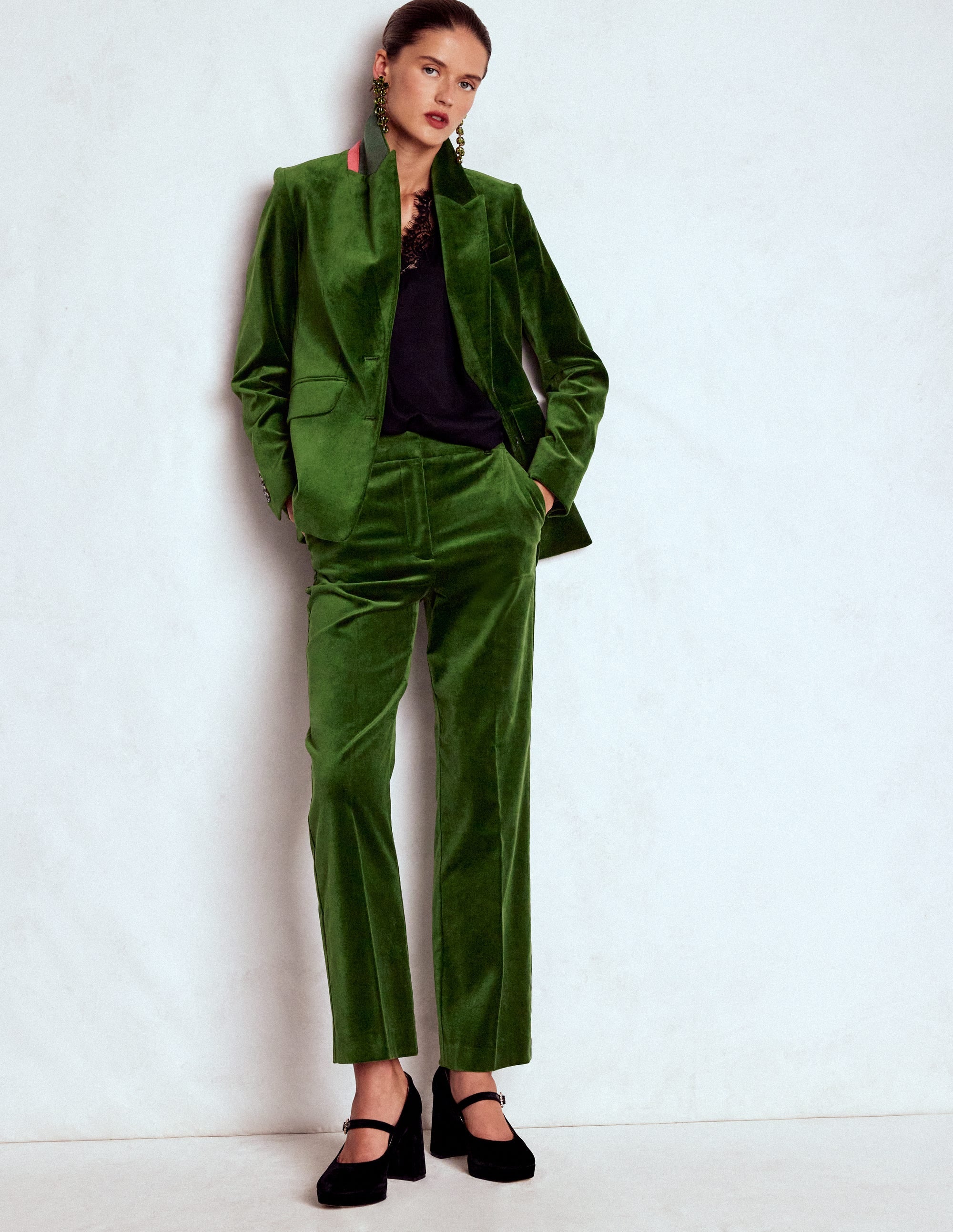 Pantalon Canonbury en velours-Sapin vert - Image 1